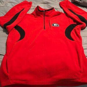 GA Bulldogs fleece quarter zip. Size Large.